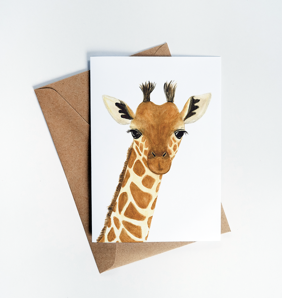 Giraffe Greeting Card