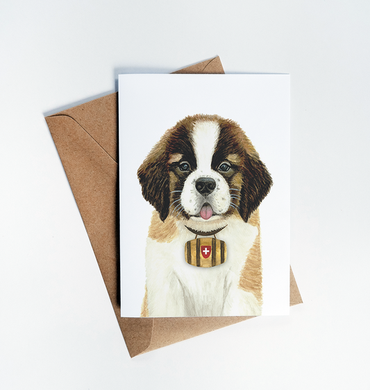 St. Bernard Dog Greeting Card