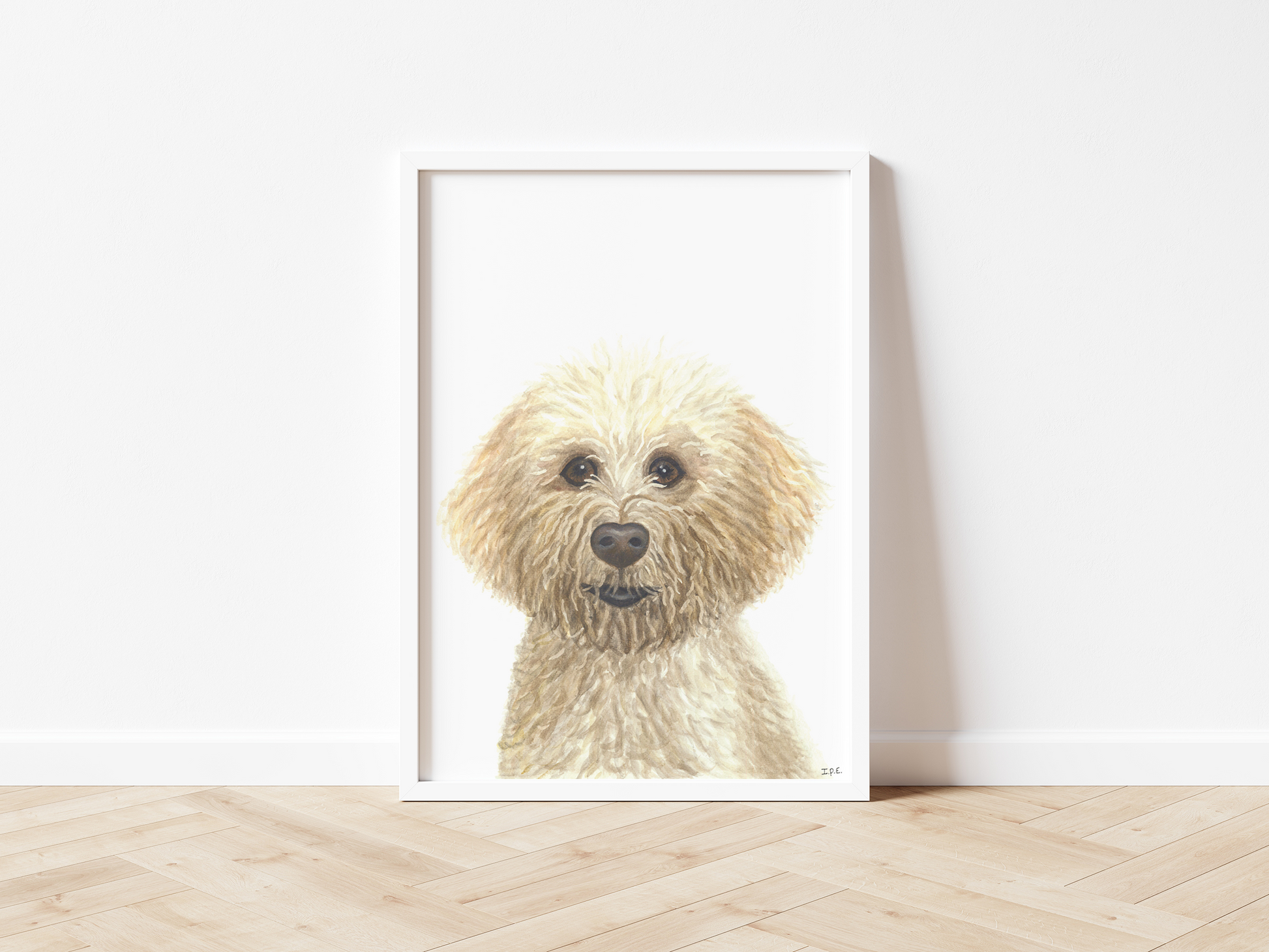 Lagotto Romagnolo dog animal wall art print for nursery decor